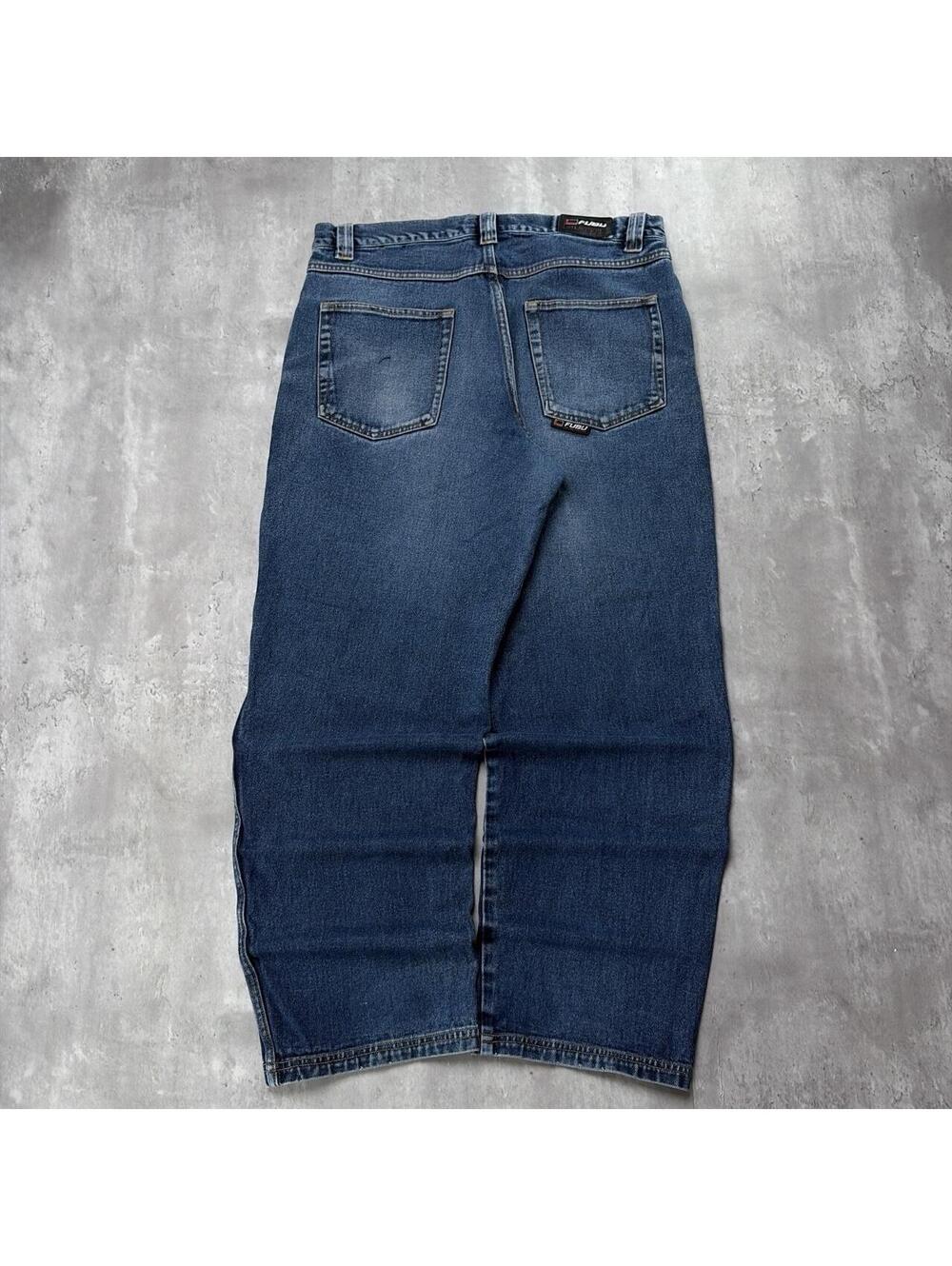 Y2K Blue FUBU Grunge Baggy Skater Denim Jeans